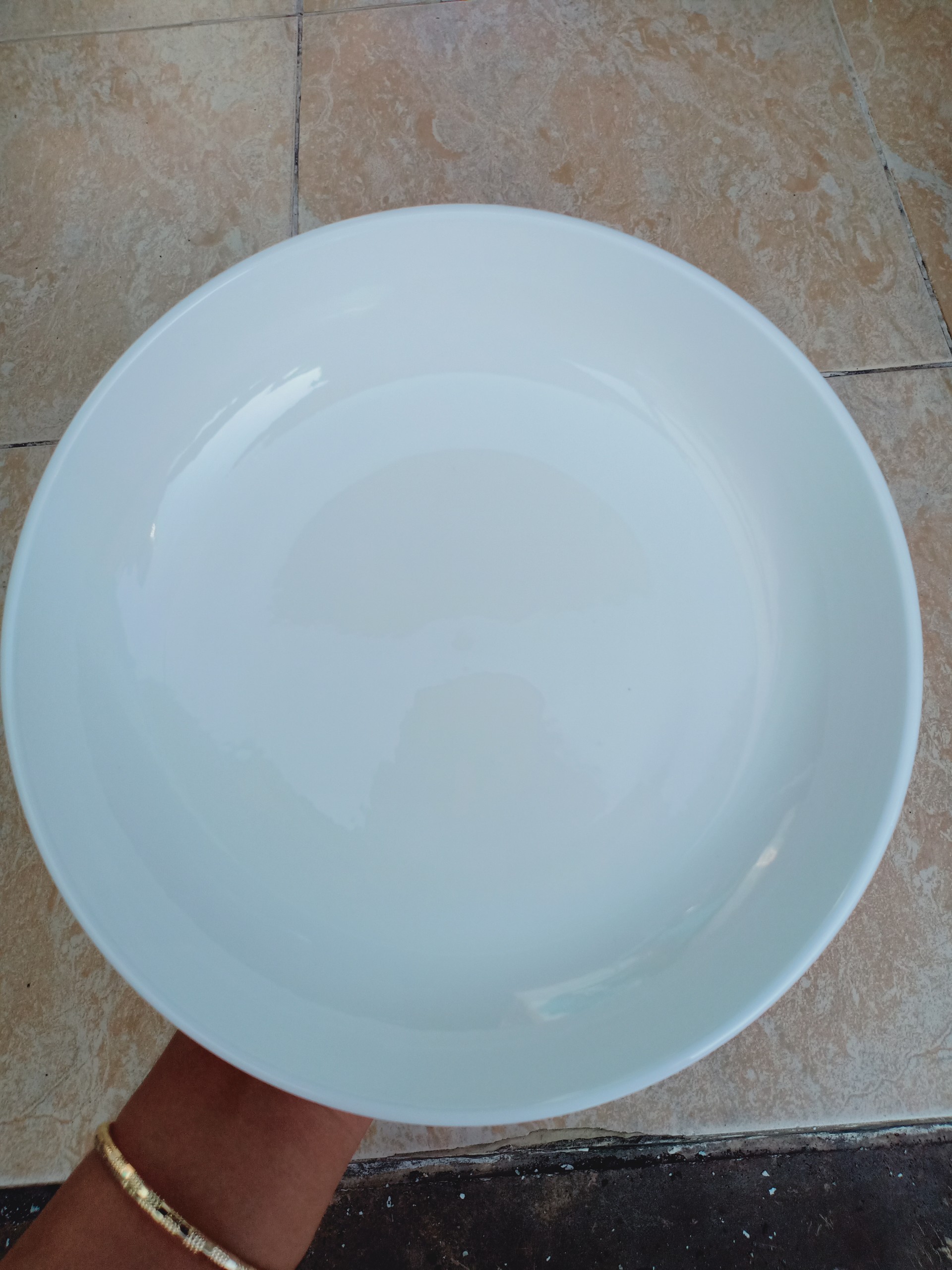 Combo 6 đĩa sứ cao cấp trắng tinh, dày dặn 20.5cm