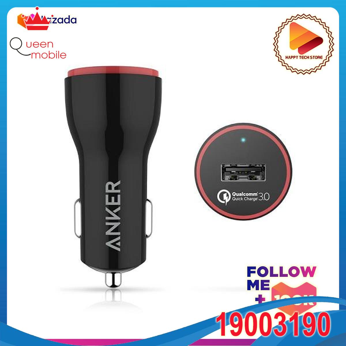 Sạc ô tô Anker 1 cổng, 24w, Quick Charge 3.0 - [PowerDrive+ 1, 24w, QC 3.0] - A2210
