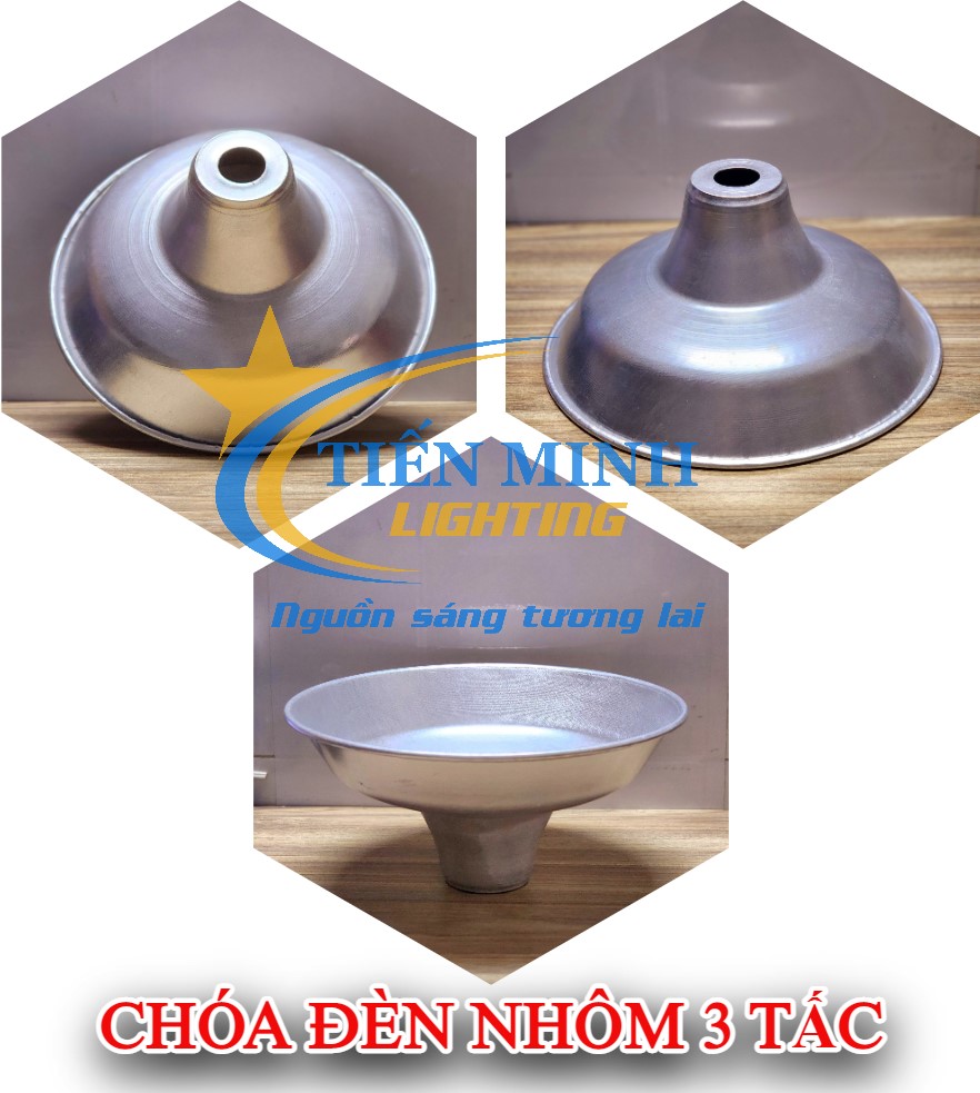 Chóa đèn nhôm- chóa tô 3 tấc