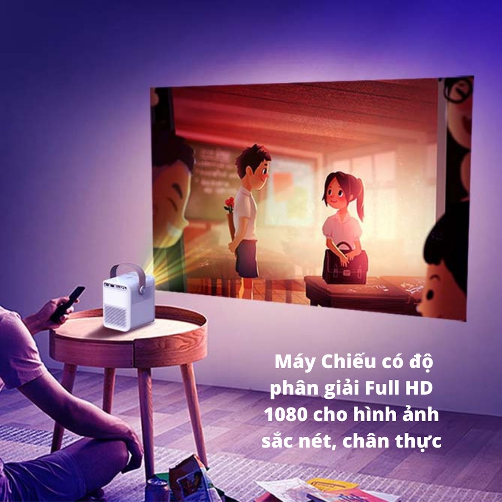 MÁY CHIẾU MINI, Màn chiếu, máy chiếu xiaomi,Máy Chiếu Smart android, ios Kaw-K650plus/k550/k435 Mini FullHD - Hệ Điều Hành Android có sẵn youtube, netflix, kết nối điện thoại không dây, hàng chính hãng - Bảo Hành 12 Tháng