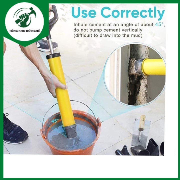 Súng bơm vữa xi măng, máy bơm vữa bằng tay dụng cụ xây dựng trát vữa sơn tường