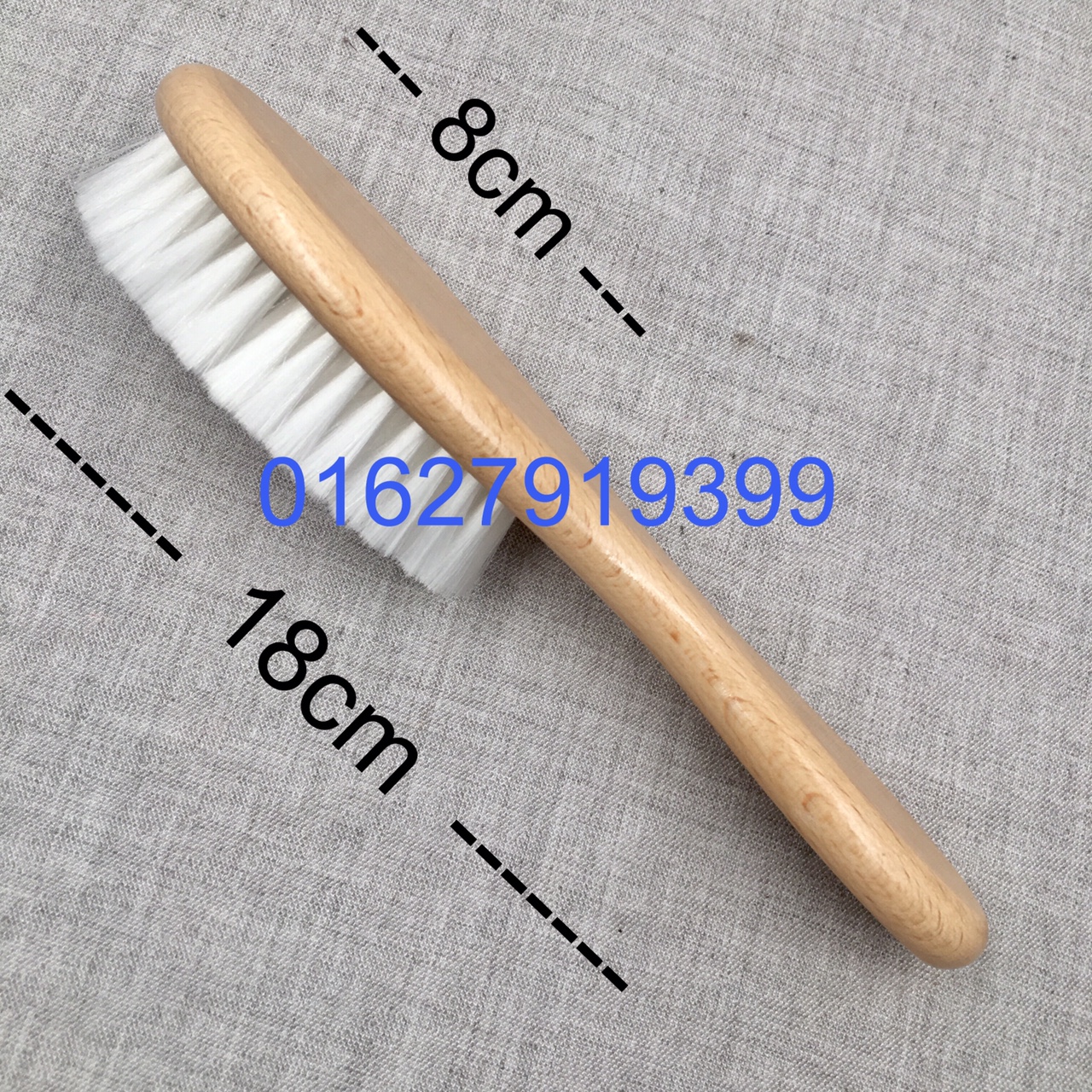 Barber Chổi phủi tóc Barber MS059 cao cấp cán gỗ sang trọng kích thước 18cm x 8cm lông quét 2cm phù hợp cho tiệm tóc và Barbershop