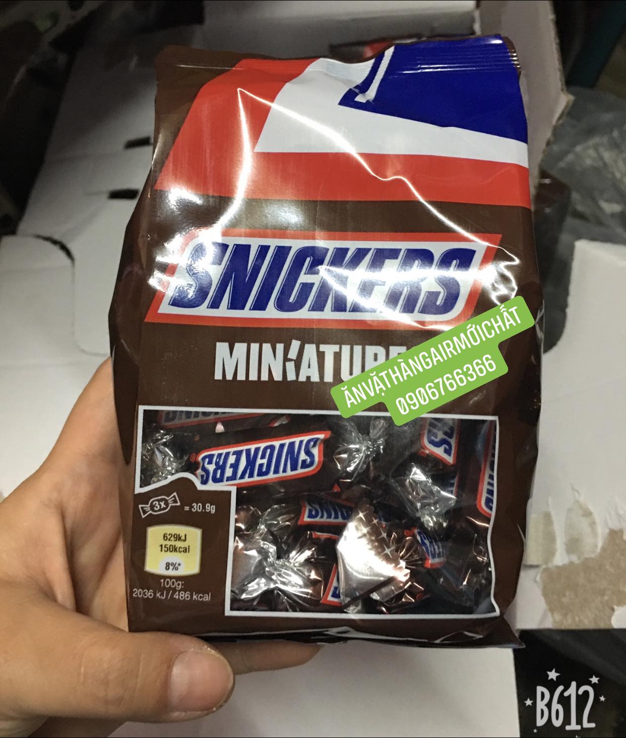 [New March 2026] German Miniature Snickers Chocolate Package 227 Grams - 12 Bars