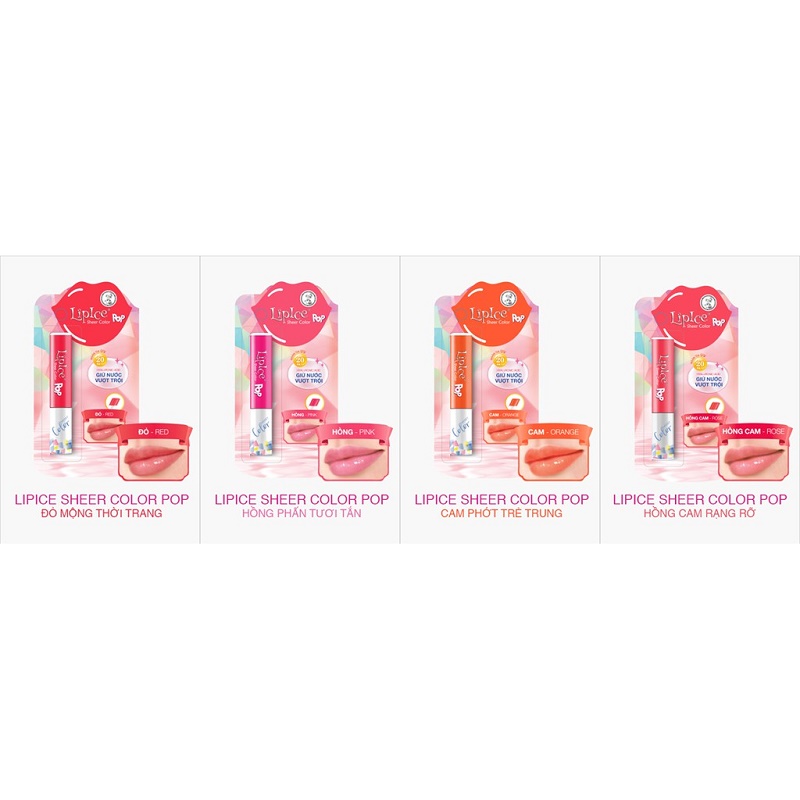 Son Dưỡng Lipice Sheer Color Pop có màu