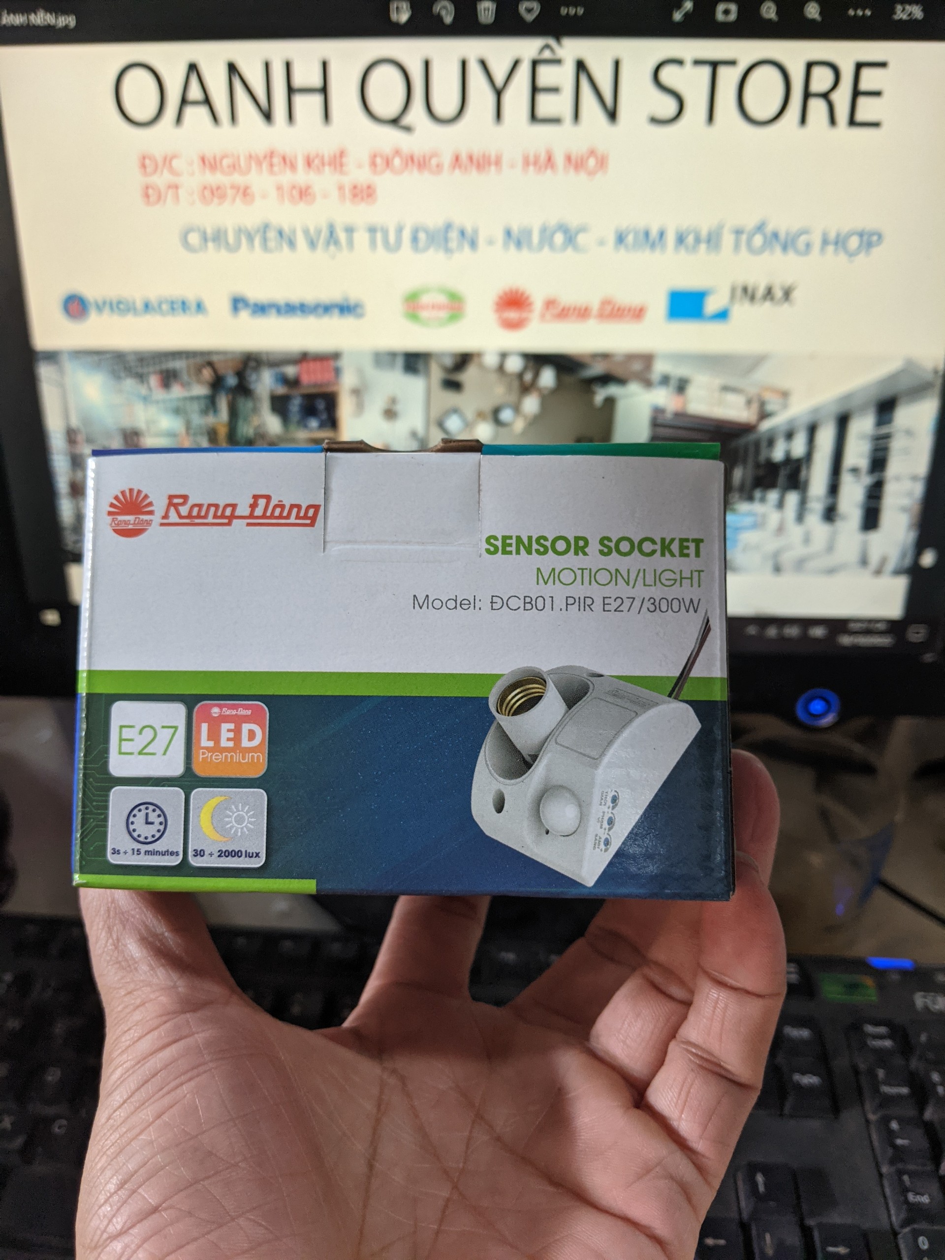 [CHÍNH HÃNG] Đui đèn cảm biến Rạng Đông