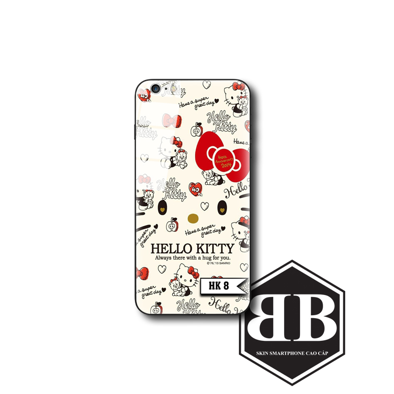 Ốp lưng kính cường lực iphone 5 5s / 6 6s / 6 plus 6s plus / 7 8 / 7 plus 8 plus in hình hello kitty