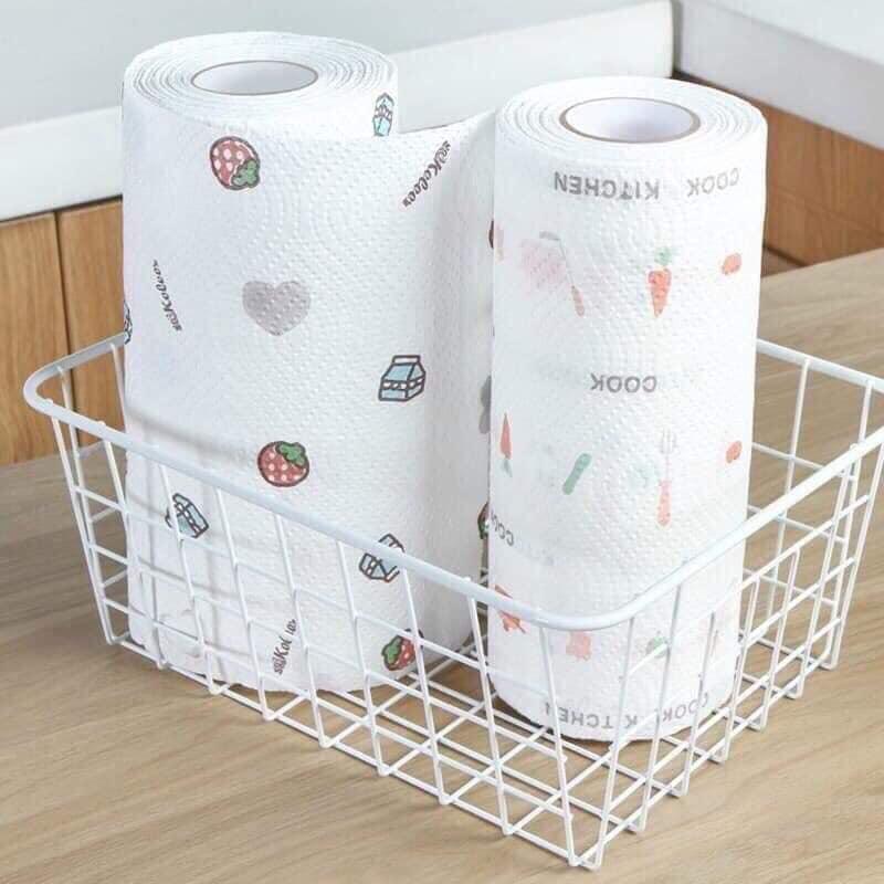 Giấy Cuộn Lau Đa Năng Nhà Bếp Hoa Mẫu Mới