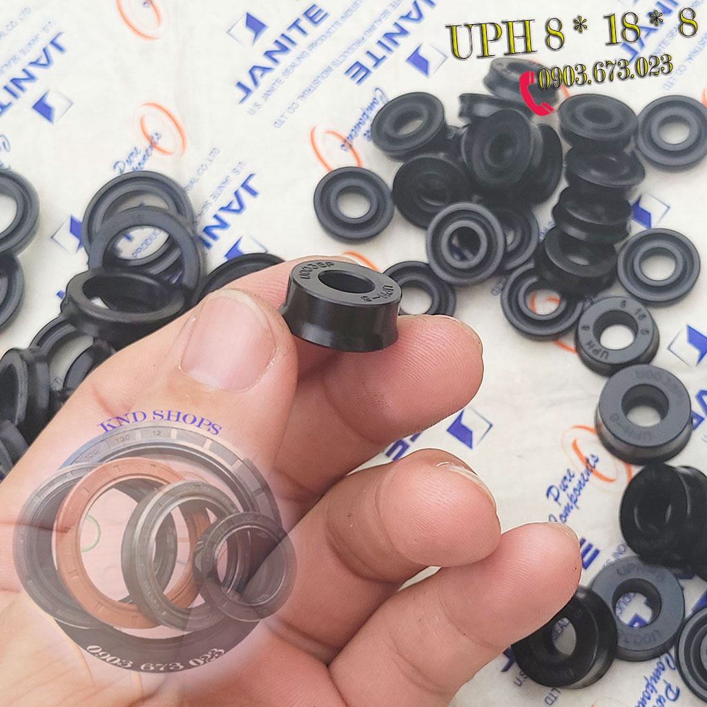 [10cái] Phớt thủy lực cho ty và piston USH/UPH 8*16*5 | UPH 8*18*5