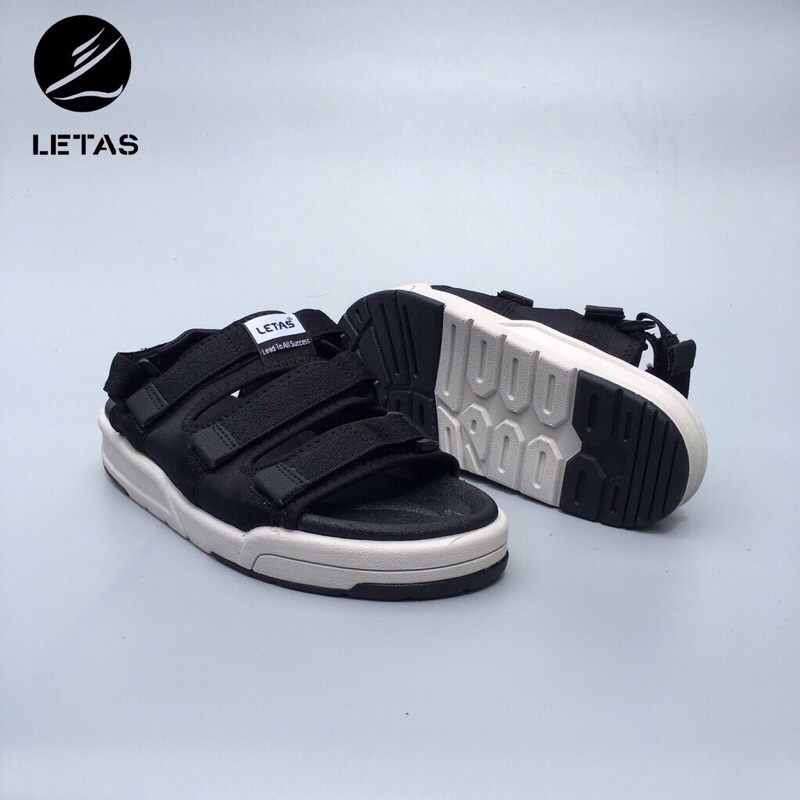 Sandal Nữ, Nam Đế Cao Letas D1001 Đen Ghi
