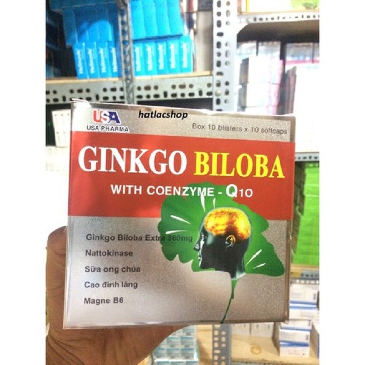 Hoạt huyết dưỡng não GINKGO BILOBA WITH COENZYM Q10 Chính Hãng  - Giúp hoạt huyết , tăng cường lưu thông máu lên nào , giảm đau đầu , mất ngủ.