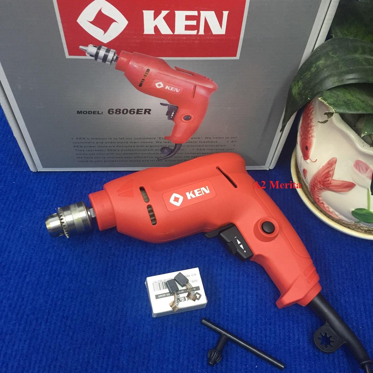 13mm Máy khoan sắt 320W KEN 6806ER (Kèm chổi than)