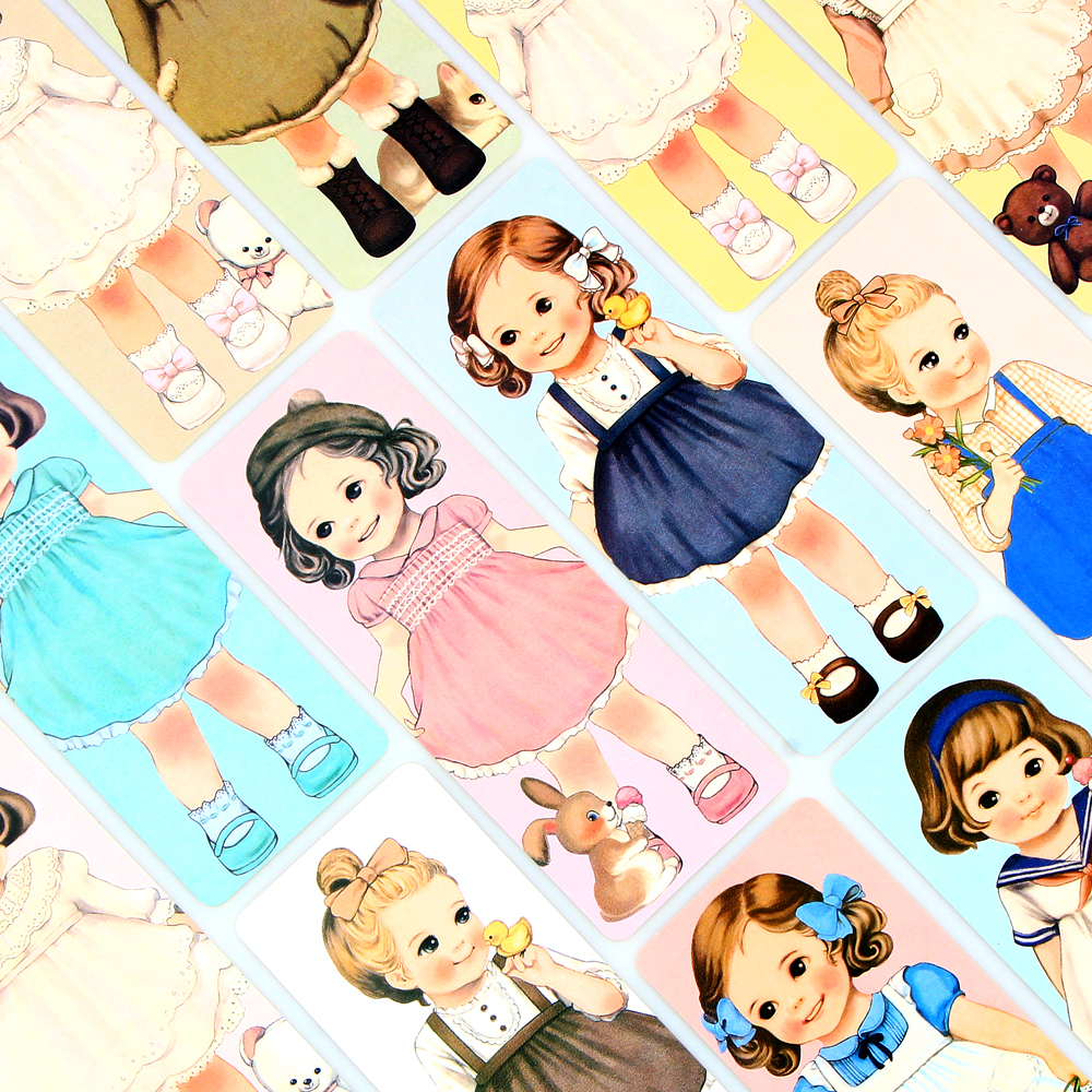 [HCM]Bộ 30 Bookmark - Little Girls (5.5 x 14.5cm)