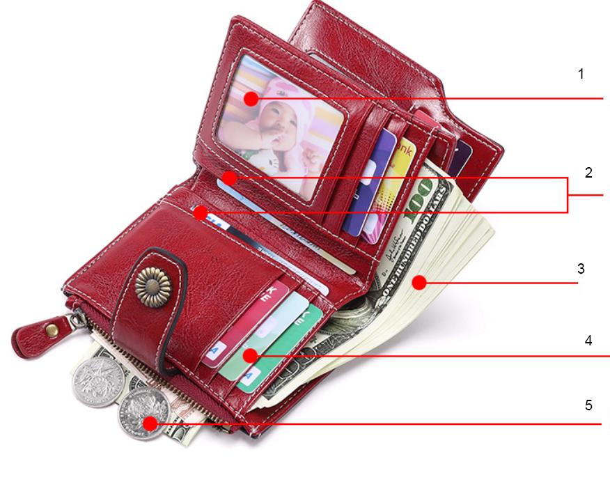 Ví nữ 100% da thật cao cấp phong cách mới