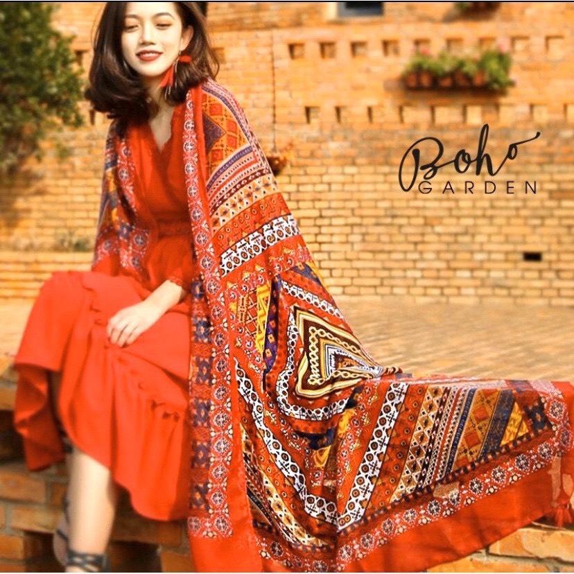 [HCM]khăn choàng họa tiết boho vintage