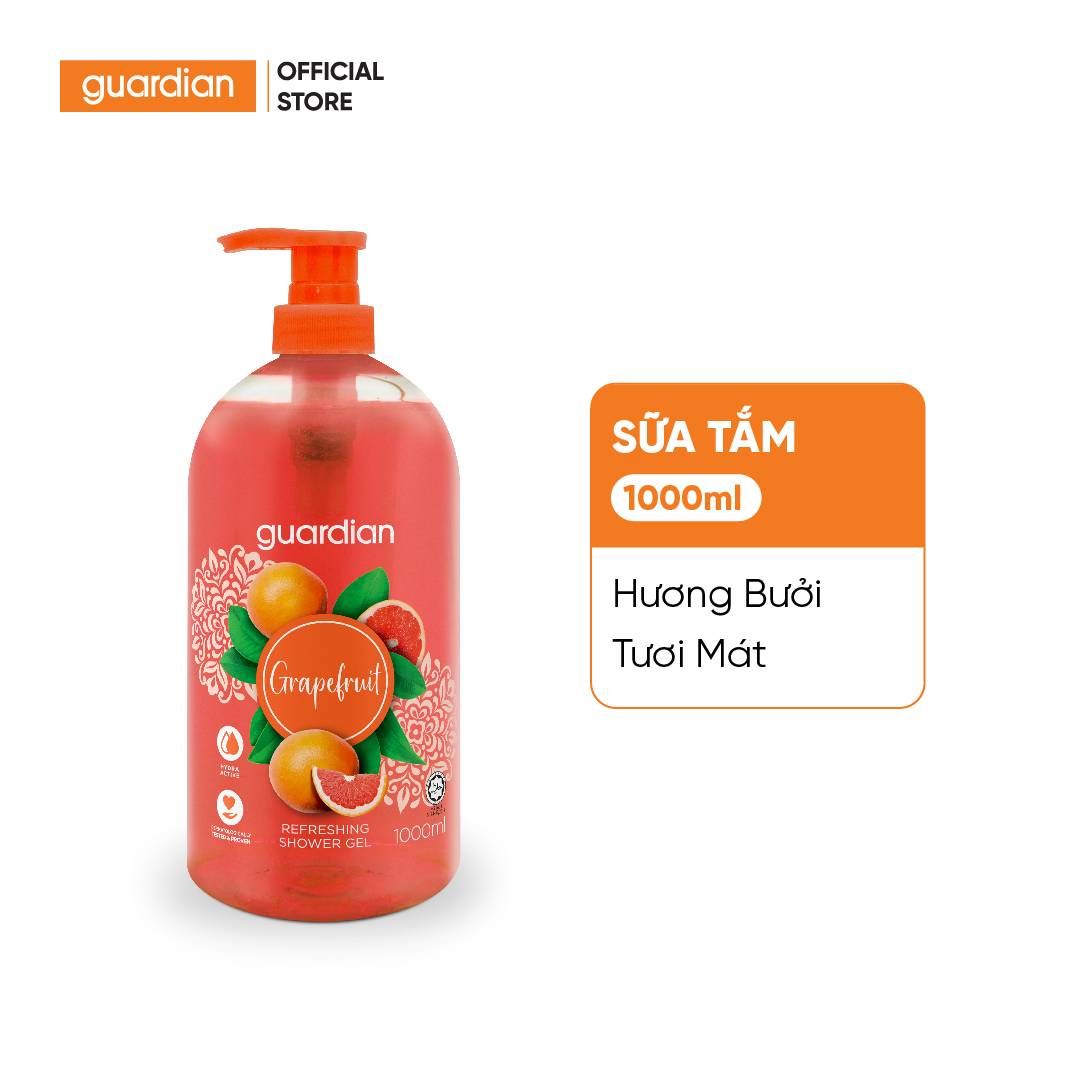 Sữa Tắm Dạng Gel Hương Bưởi Tươi Mát Guardian Essential Grapefruit Refreshing Body Wash 1000Ml
