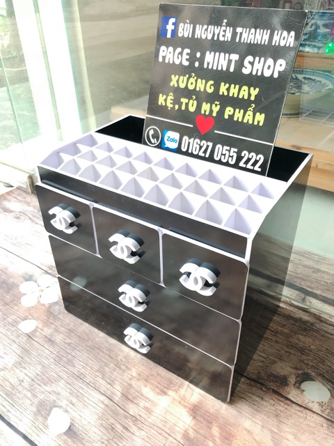 kệ tủ đựng mĩ phẩm 4 tầng đặc biệt đen