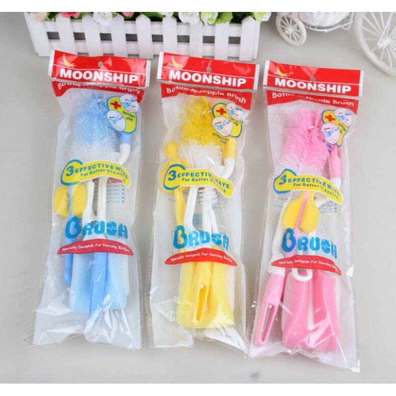 Combo 4 dụng cụ cọ rửa ly, bình sữa,,,