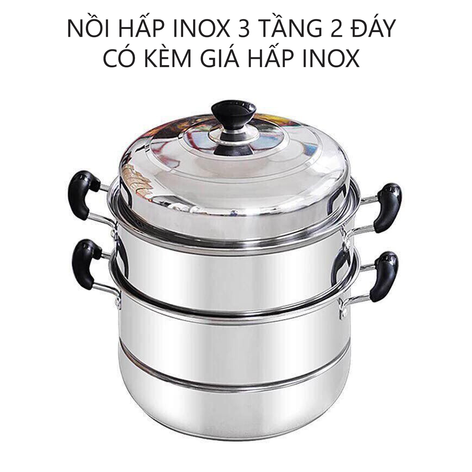 Nồi hấp 2 tầng inox - Xửng hấp, Cách nấu nồi lẩu hải sản, TÌM MUA bộ nồi gấp 2 tầng 28cm - Vung kính tiện dụng, chất liệu inox 304 cao cấp, NỒI HẤP INOX 2 TẦNG ĐA NĂNG - NỒI HẤP KIÊM NẤU LẨU