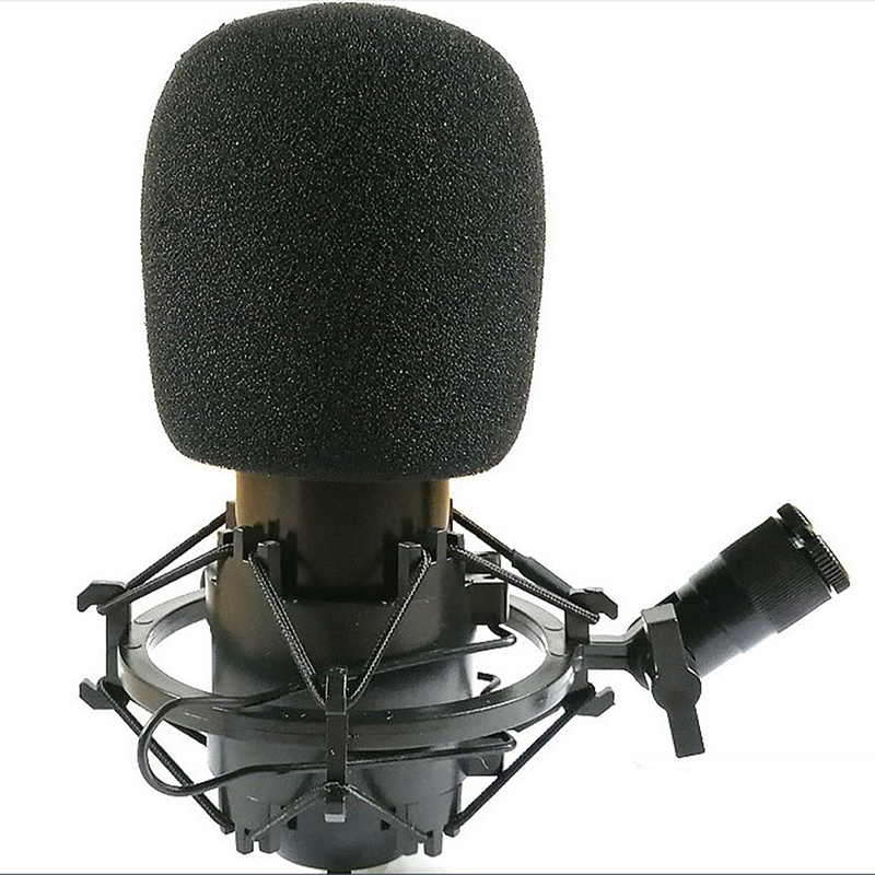 Bengzhar 2 miếng bọc bảo vệ mút xốp Micro Studio màu đen 75x60mm