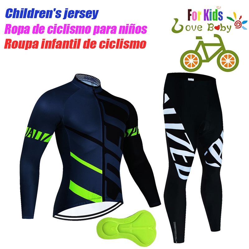 New Arrival】 Cycling Jersey Set 2023 Children Spring/Autumn Long Sleeve  Breathable Bicycle Clothing Ropa Ciclismo Bike Kids Clothes 