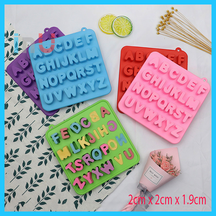 Khuôn silicon 26 chữ cái tiếng Anh làm socola rau câu jelly bánh quy chữ cái