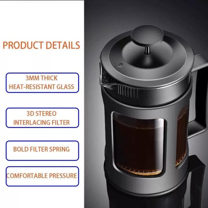 Romoss Bình pha cafe ấm trà Pha trà chuẩn kiểu Pháp Bình cafe,Bình Pha Cafe Kiểu Pháp 350ml/ 600ml - Bình pha cà phê french press - Dùng để pha trà hay cà phê theo phương pháp French press ép cà phê - Thiết kế tinh gọn, hiện đại - Chất liệu cao