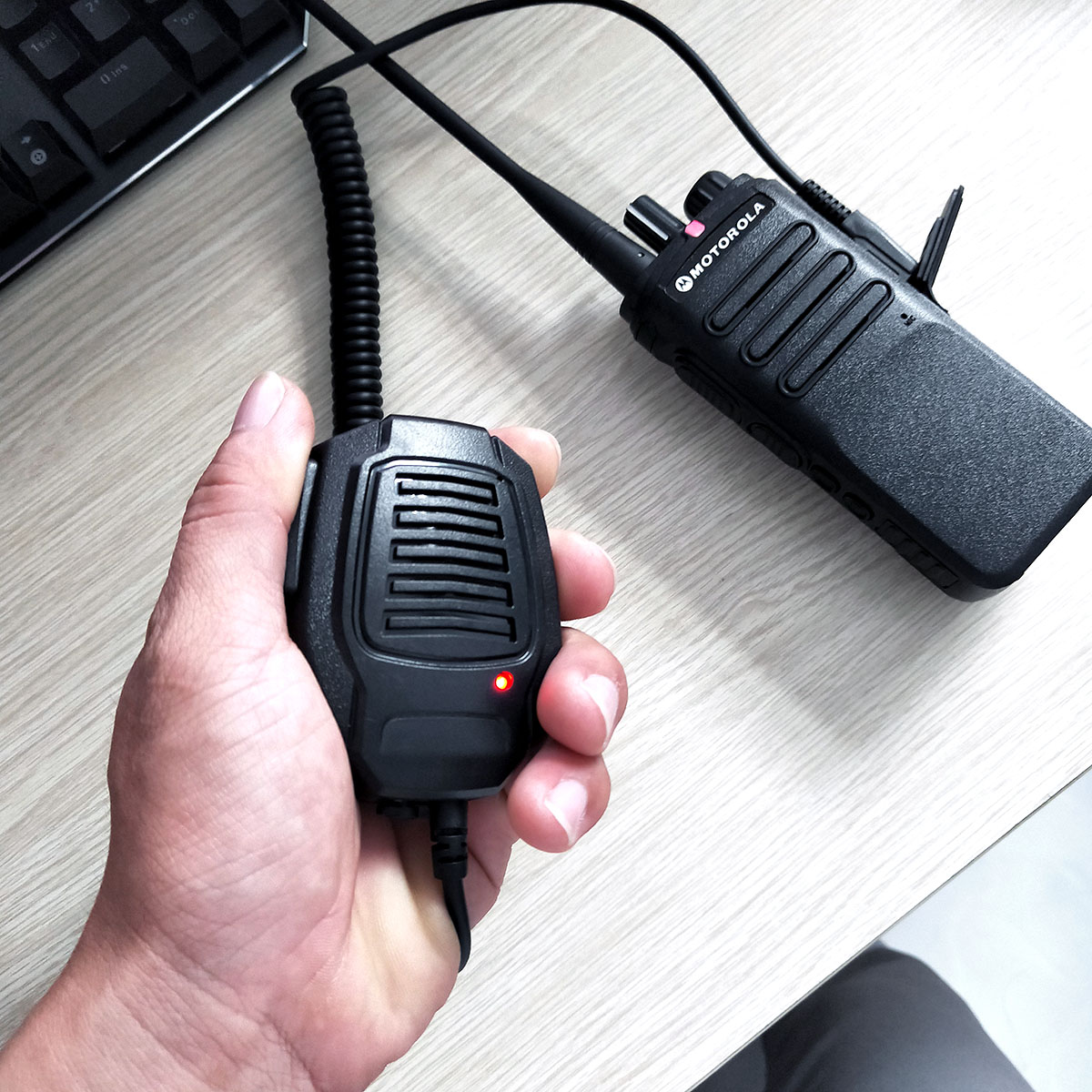 Mic attached portable speaker for two way radio Motorola, Kenwood, Baofeng-imports