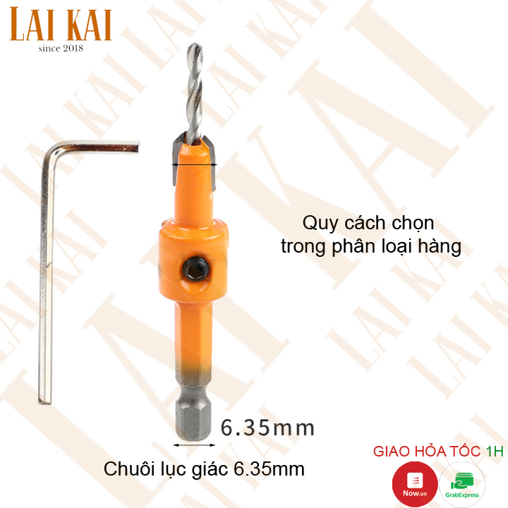 Mũi khoan âm vít gỗ chuôi lục giác