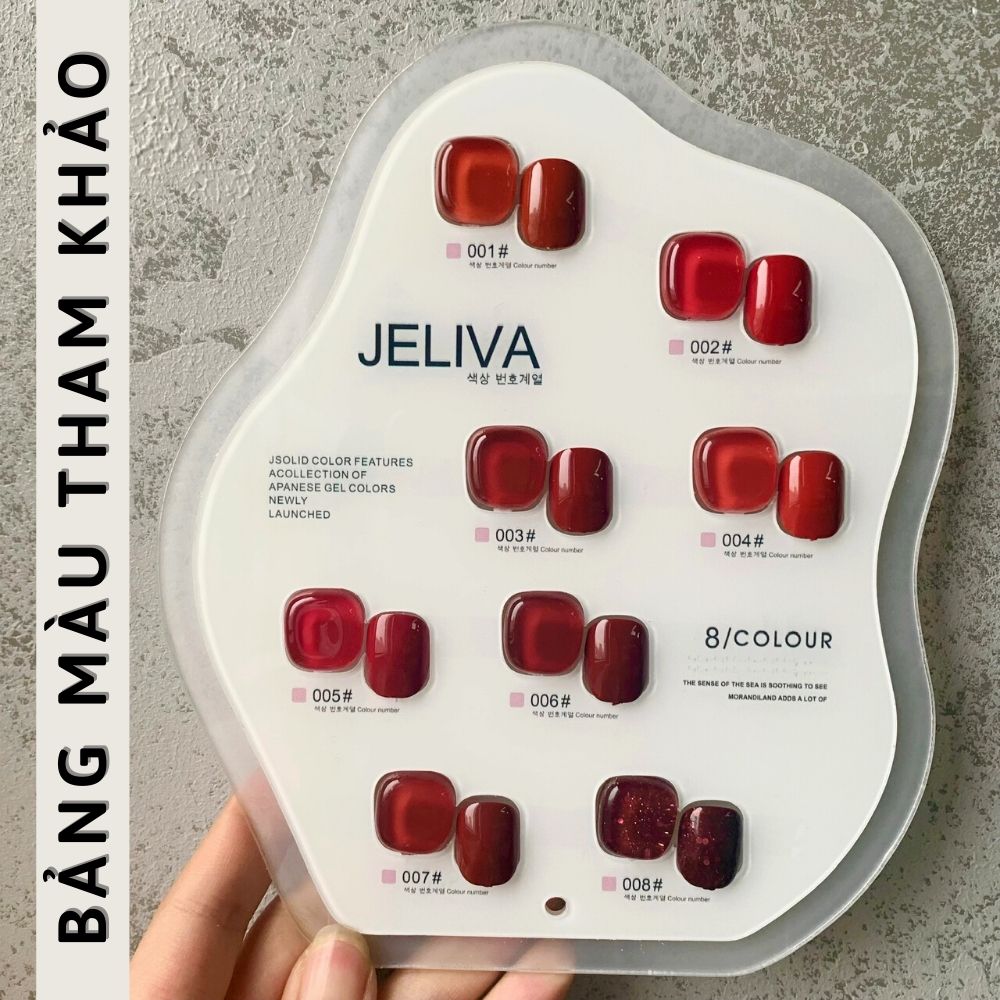 Sơn gel đỏ, sơn móng tay gel Jeliva 15ml