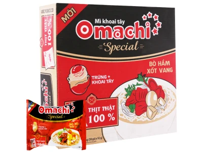 [HCM] Thùng 30 gói mì khoai tây Omachi Special bò hầm xốt vang 92g