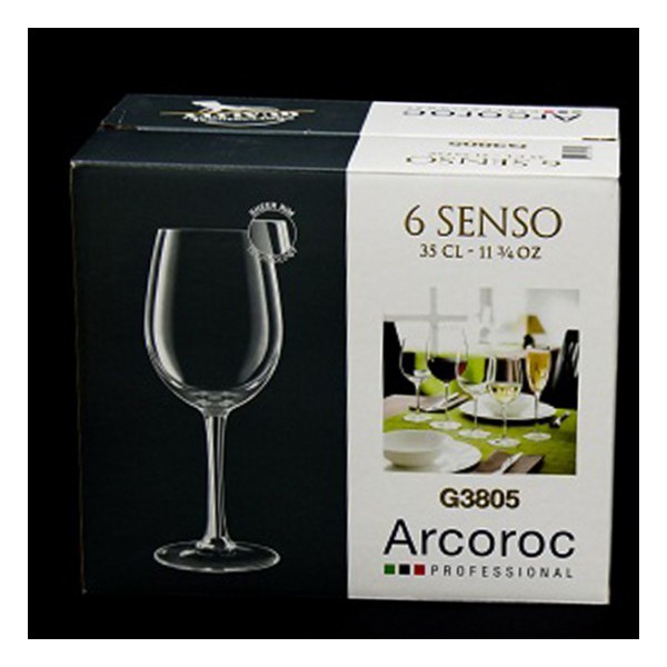 Bộ 6 Ly vang thủy tinh Luminarc Senso Arcoroc 350ml