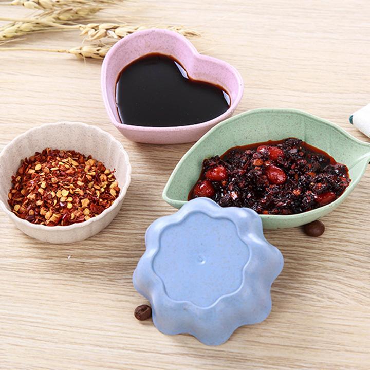 Bộ 3 Đĩa Đựng Gia Vị Hình Chiếc Lá Lúa Mạch Xinh Xắn