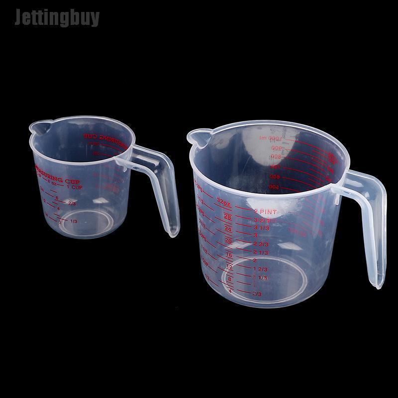 Jettingbuy Cốc Đo Lường Trong Suốt Bằng Nhựa Đĩa Mesure 250/500/1000Ml Cân Chất Lỏng Bằng Nhựa