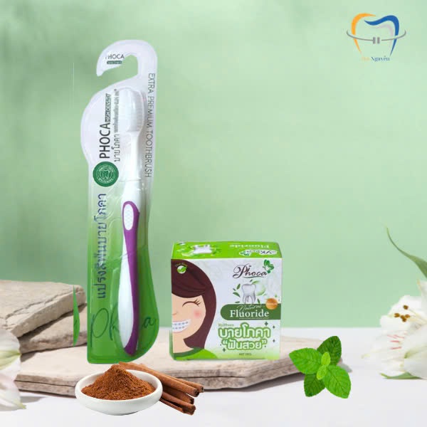 [ Bộ Đôi Chính Hãng Phoca] Kem đánh răng + Bàn Chải đánh răng Phoca