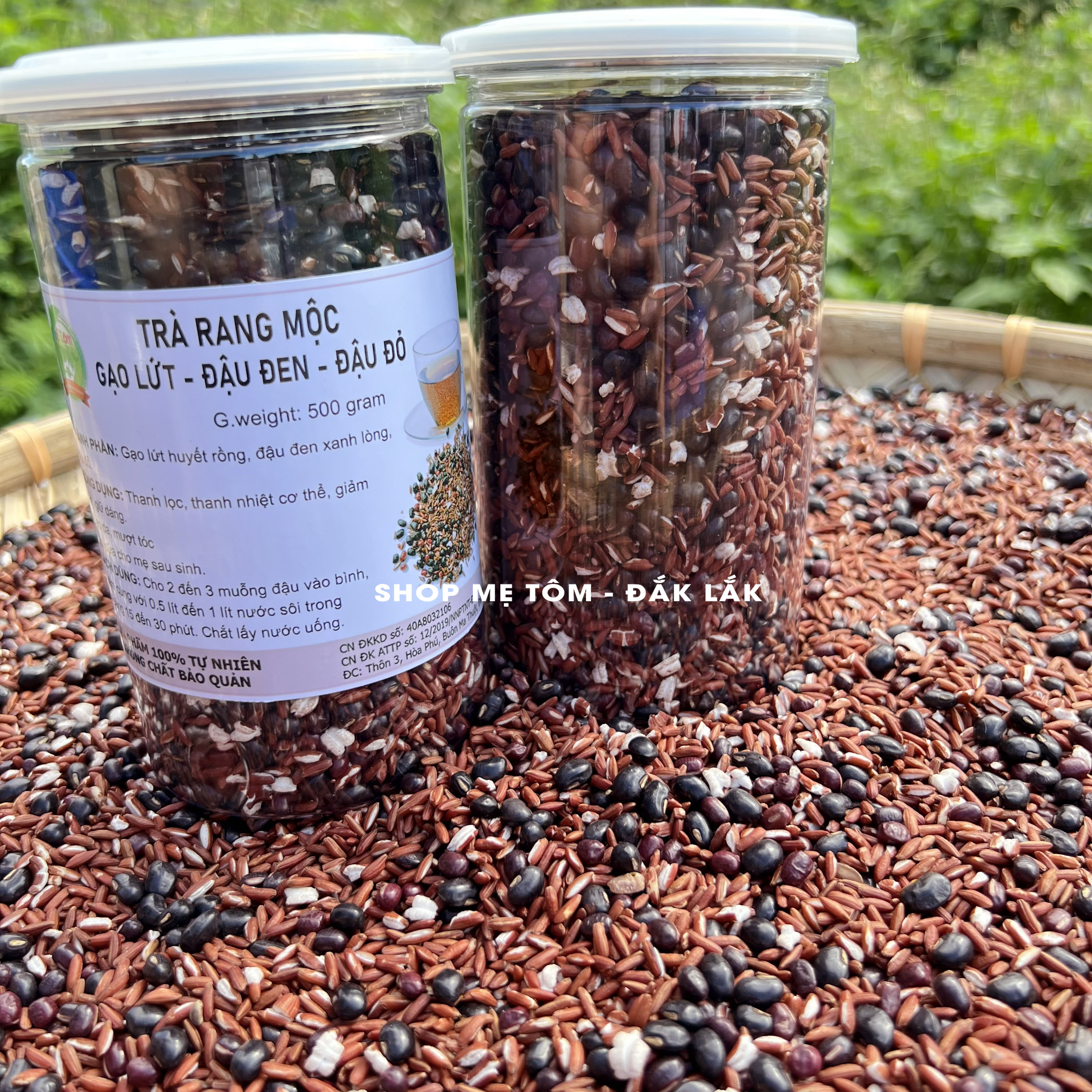 500GRAM TRÀ ĐẬU ĐEN ĐẬU ĐỎ RANG MỘC