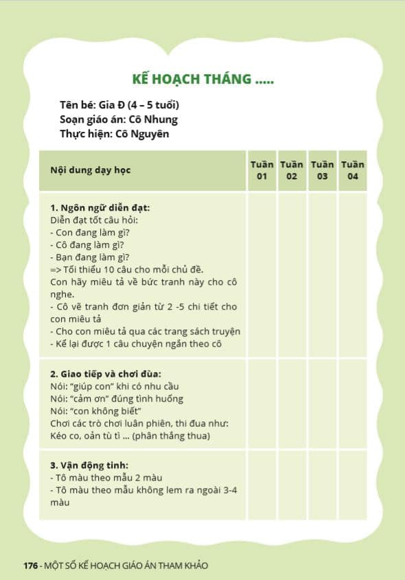 Kế Hoạch Dạy Trẻ Chậm Nói Trẻ Tự Kỷ
