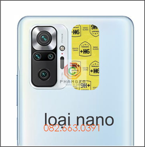 Cường lực camera Xiaomi Redmi Note 10 / Note 10s / Note 10 pro (2021) loại nano , ppf siêu bảo vệ