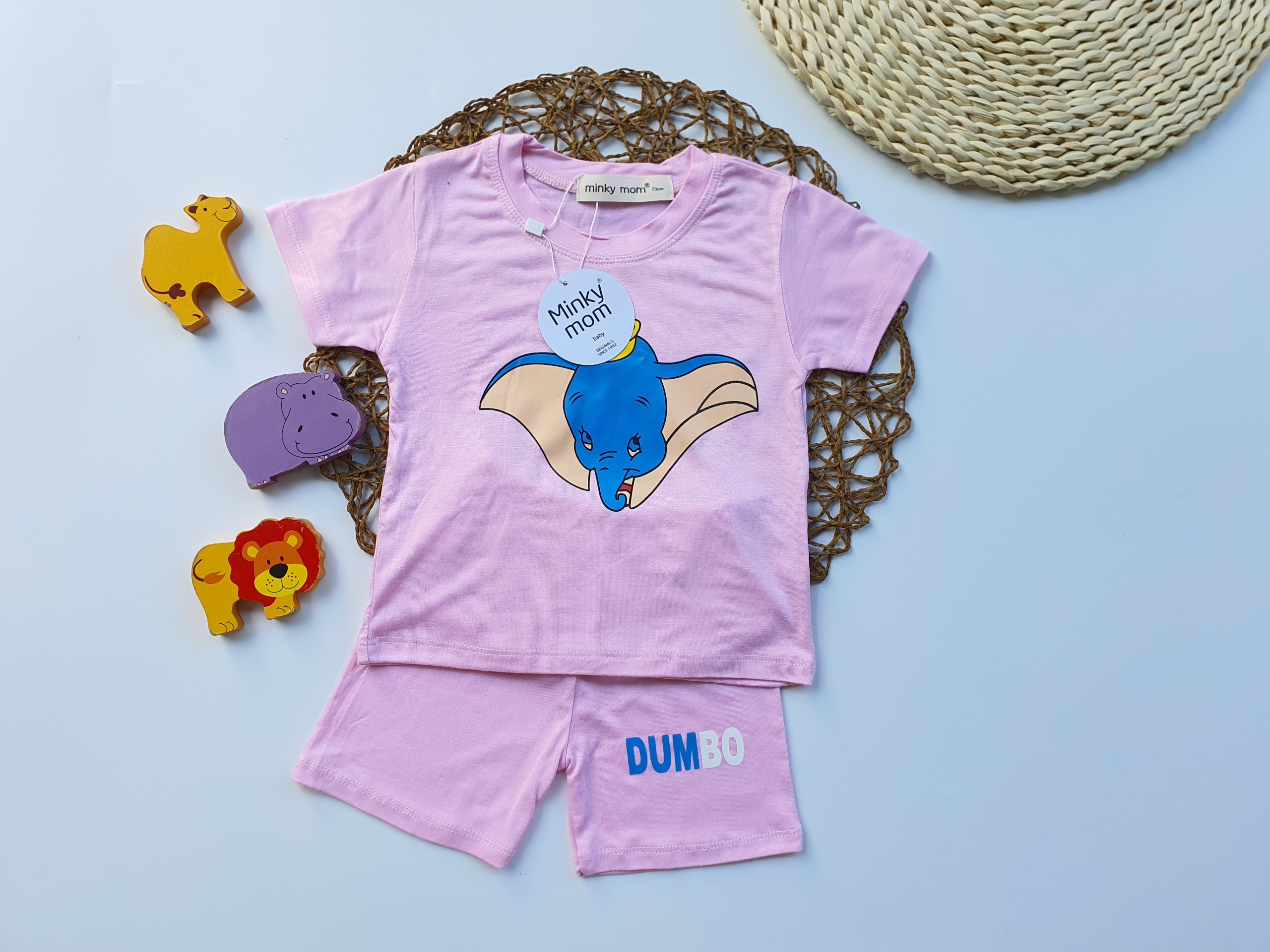 Đồ bộ cộc thun lạnh minky mom bé trai bé gái size 7-19kg