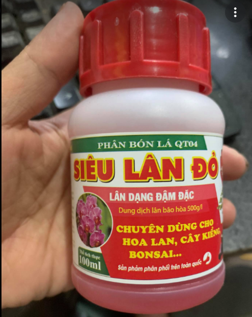 Siêu Lân Đỏ Đậm Đặc Lọ 100ml - chuyên dùng cho Lan, cây cảnh, bonssai