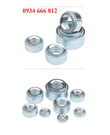 Combo 50c đai ốc tán PEM M8-2, M8-1 thép mạ