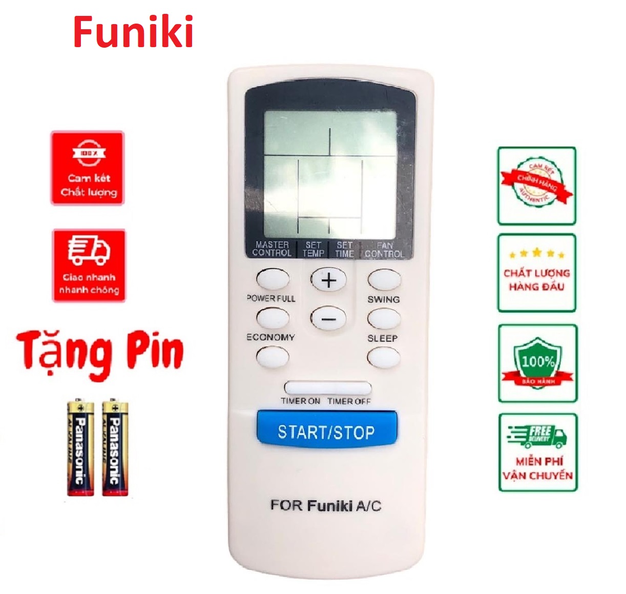 Điều Khiển điều hòa Funiki,remote điều hòa Funiki Start/stop