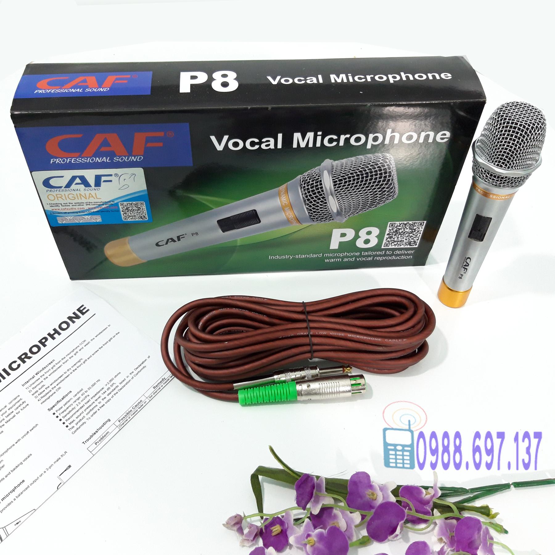 micro karaoke có dây cao cấp CAF P8