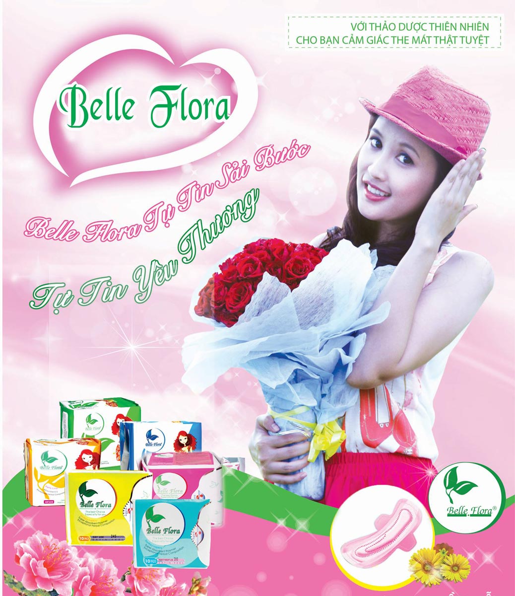 Băng Vệ Sinh Belle Flora Lưới Lụa Hàng Ngày 160mm (20 miếng)