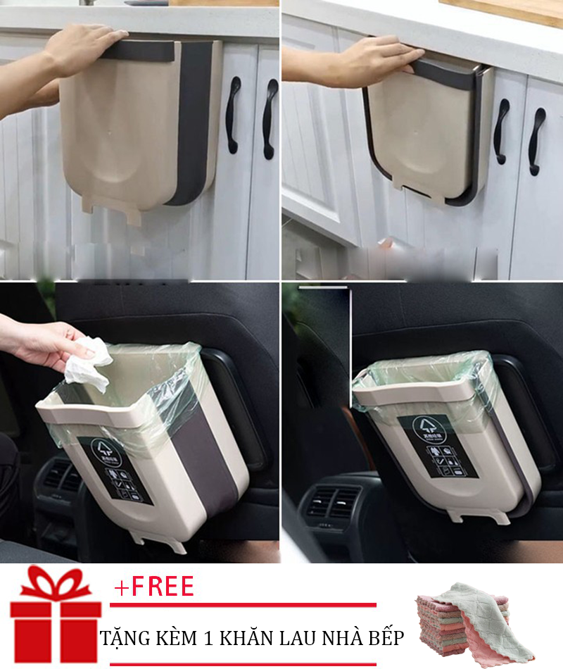 Giỏ đựng rác dụng cụ nhà bếp thông minh-hộp đựng túi nilon túi rác dư thừa-Hộp đụng rác gấp gọn-Giỏ đựng rác treo tủ bêp tiện lợi gọn gàng vệ sinh ngăn nắp