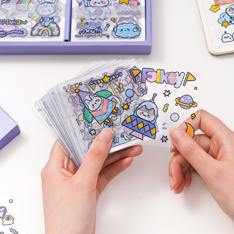Set 10 tấm sticker dễ thương trang trí sổ tay bullet journal - set ngẫu nhiên