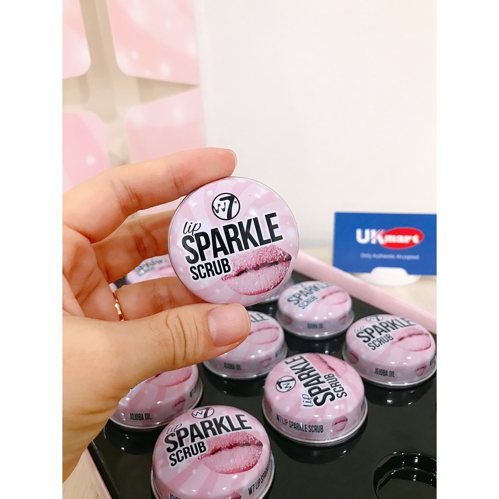 Son Tẩy Tế Bào Chết Môi W7 Sparkle Lip Scrub