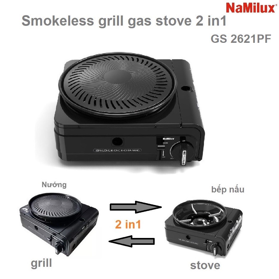 Bếp nướng không khói đa năng 2in1 namilux