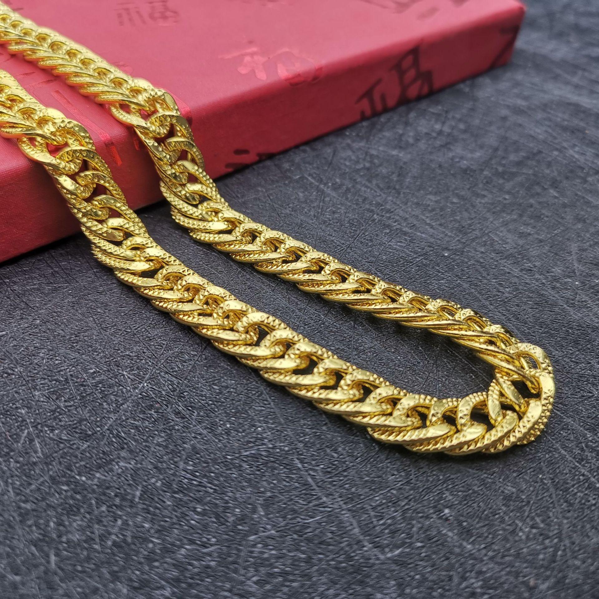 Dây chuyền nam mạ màu vàng 24k