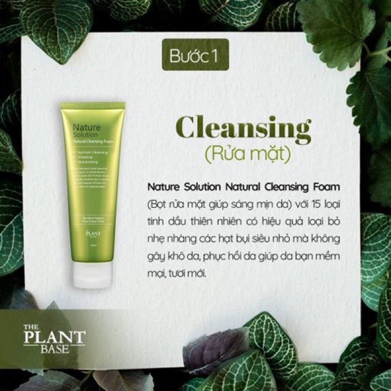 Sữa rửa mặt The Plant Base Nature Solution Natural Cleansing Foam 120ml