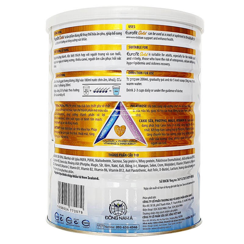 Sữa bột Eurofit gold 900g (Date 2026)